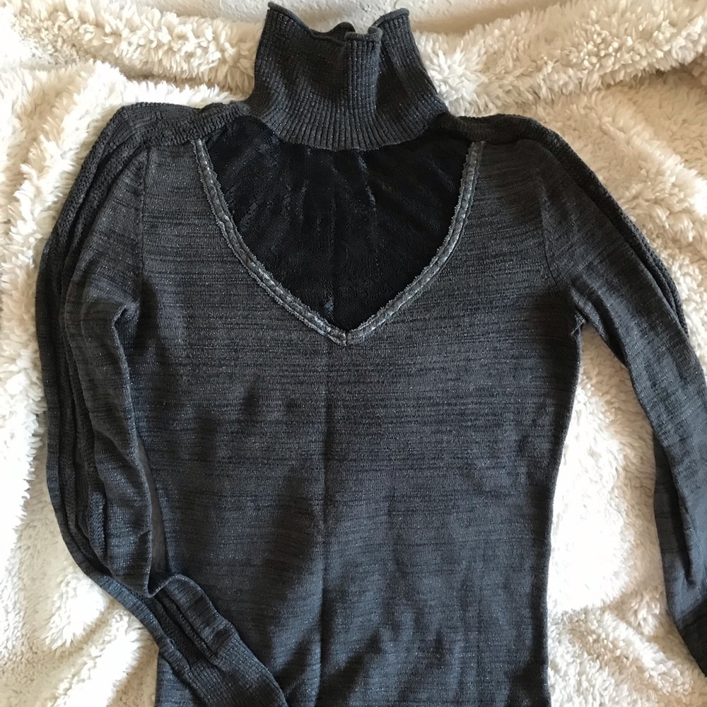 Free people grey long sleeve sweater